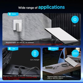 Hugener 3 in 1 Starlink Mini Cable 33FT/ 10M, High-Speed USB C/Car Charger/DC to DC Replacement Cable for Starlink Mini Accessories