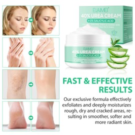 Urea Cream, Urea Fußcreme, Urea Cream 40% with 2% Salicylic Acid, Urea-Fußcreme plus tiefenwirksame Feuchtigkeitsversorgung für trockene, rissige Füße, Fersen und Hände, 100g