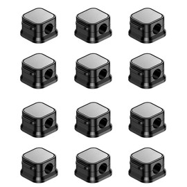 Honeyes-12 Stück Magnetische Kabelhalter – Verstellbare & Selbstklebende Kabelclips für Schreibtisch/Nachttisch, Starke Haftung – Organisiert Ladekabel, HDMI, USB, Audiokabel