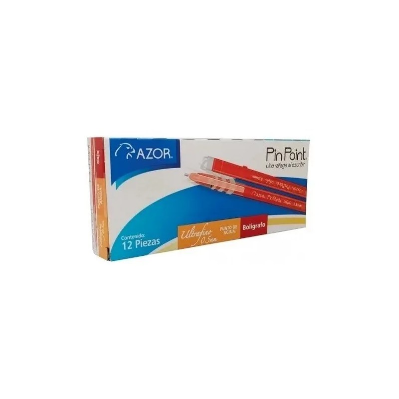 Kit Plumas Lapiceros Azor Pin Point Punto Ultrafino 36 Pzs