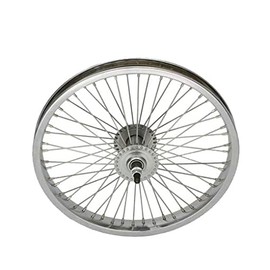 Lowrider Bike 16 Steel Front Wheel 52 Spoke 14g UCP 3/8 Axle Single Wall Chrome.