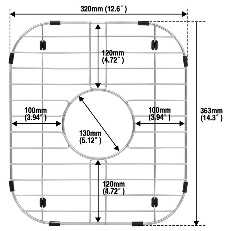 Zeesink Kitchen Sink Grid,12 5/8" X 14 5/16" Sink Protectors
