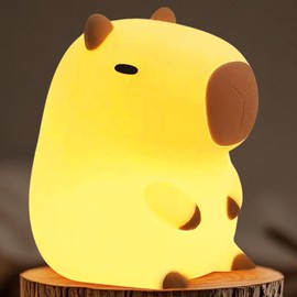 FAMIDUO Duck Lamp, Cute Pea Duck Night Light, 2 Levels Dimmable Ducky Night Lamp, LED Squishy Animal Light for Kids Sleep, Rechargeable Bedside Touch Silicone Lamp, Unique Dorm Decor Gift Toy