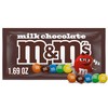 M&M'S Milk Chocolate Candy, Full Size 1.69 oz Bag, Pack