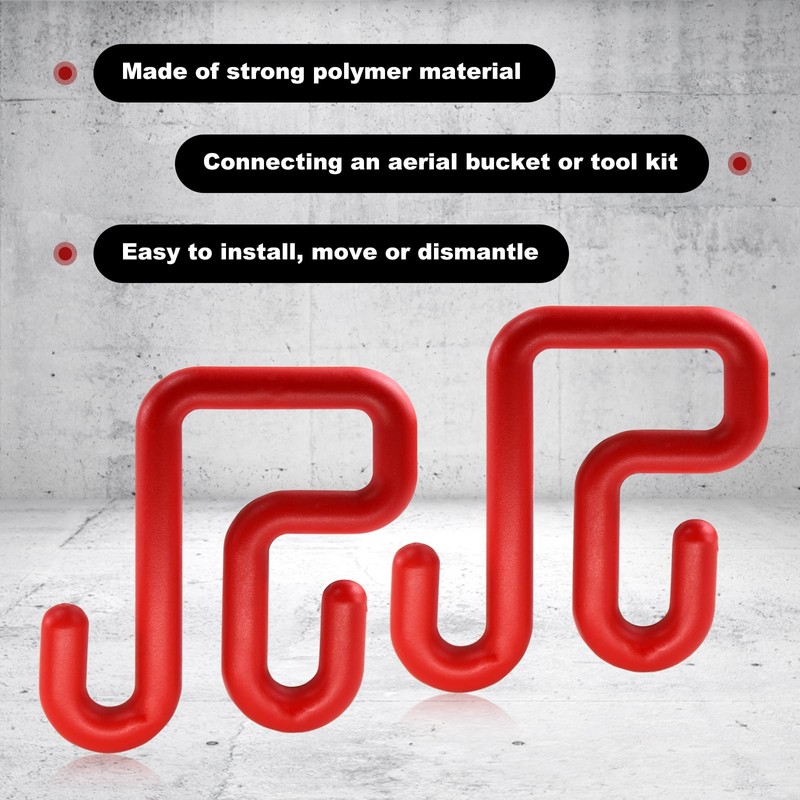 CNQLIS 2 Pack Red Bucket Hooks, Lineman Bucket Tool Holder