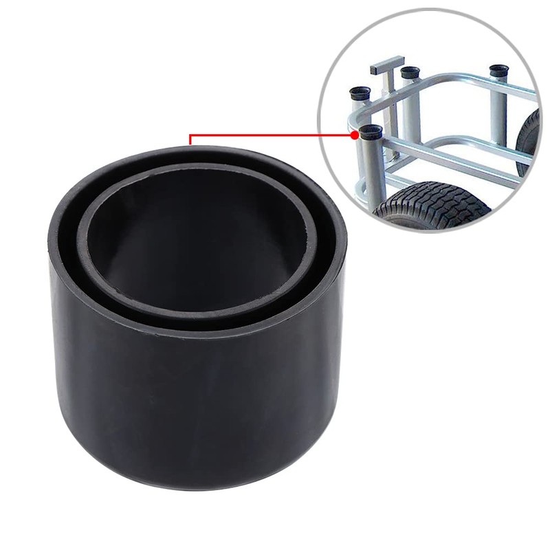8 Pcs Black Rubber Fishing Rod Holder Tube Insert Protector,
