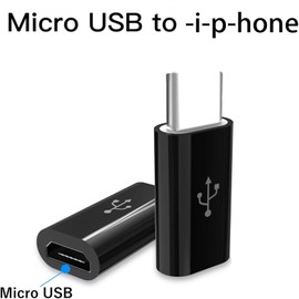 TRkin Micro USB to Adapter, Lightning Connector, Rapid Charging, Data Transfer, Micro USB Adapter, 8 Pin 12/11 Pro MAX/11 Pro/11/Xs/Xs (Black)