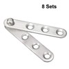 sourcing map 8 Sets Stainless Steel 360 Degree Rotating Door