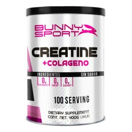 Creatina + Colgeno Bunny 400 Grs 80 Serv Sabor Natural