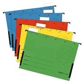 UniReg Suspension File A4 Assorted Colours Pack of 5 Kraft Cardboard 230 g/m²