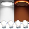 Meconard 4 Pack 6 Inch 5CCT LED Canless Recessed Lighting