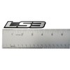 ERPART LS3 Embossed Silver on Black Real Aluminum Auto Emblem