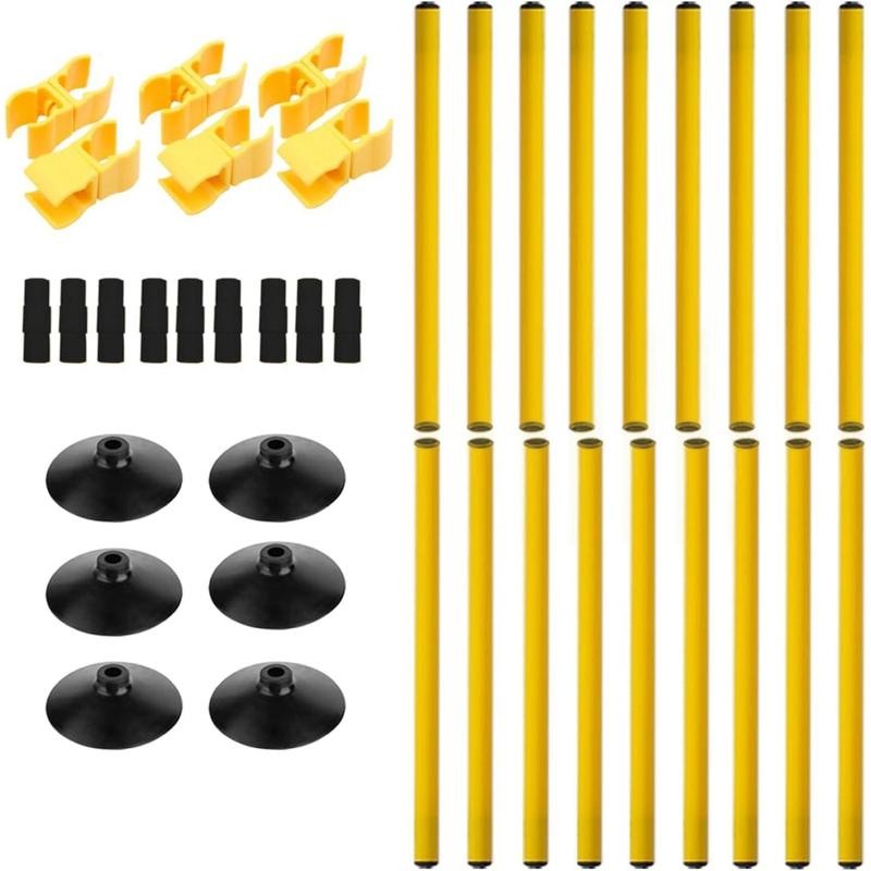 Adjustable Height Agility Hurdle Set Multi-Function Soccer Trainning Pole Set