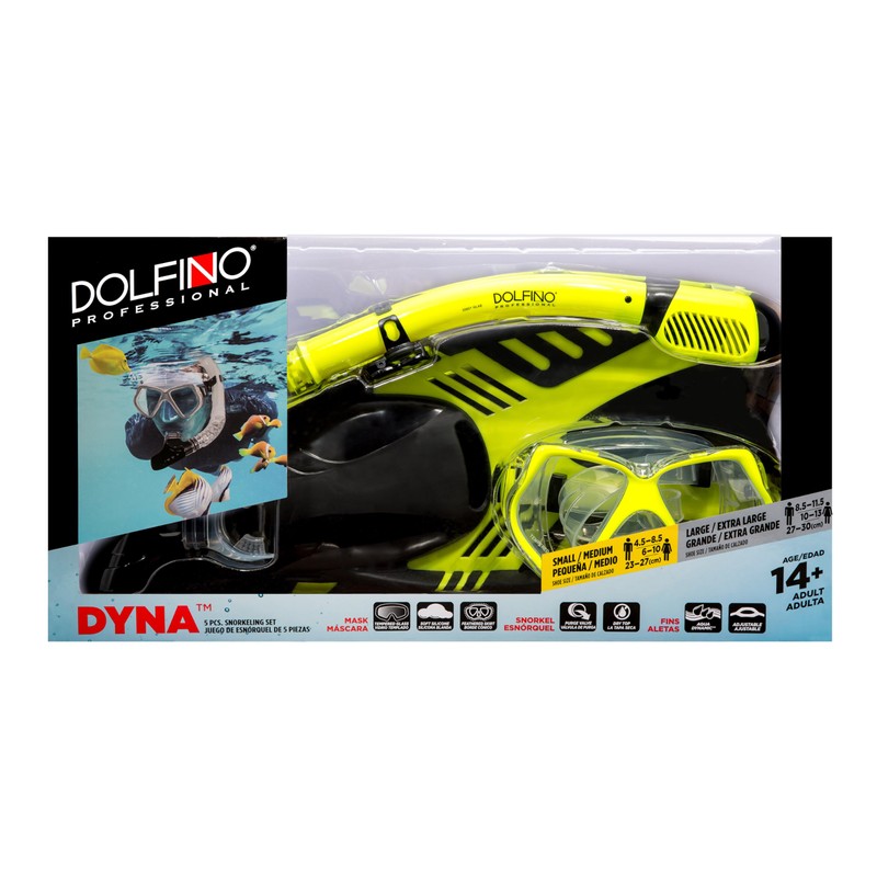 Dolfino Pro WCX18230S3M Dyna Flex 5-Piece Dive Set - Small/Medium