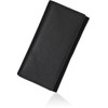LS LASIEM Men's Long Wallet, Thin, Compact, Black