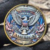 Strugglejewelry USA 250th Anniversary Challenge Coin, Patriotic Eagle & Liberty
