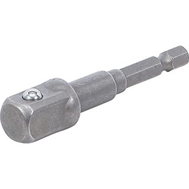 BGS 9685-3 | Adapter for Drills | Drive External Hexagon 6.3 mm (1/4 Inch) / External Square Drive 12.5 mm (1/2 Inch)