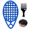 KOUPA Silicone Curly Hair Brush with Pick Comb, One Piece