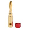 Preffair 4pcs Speaker Banana Plugs 24K Gold Plated Dual Screws