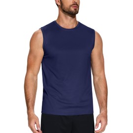 E-LIINJOYE Men's 3 Packs Tank Tops Sleeveless Workout Quick Dry Gym Muscle Exercise Bodybuilding Tees Tshirts，5p2-L