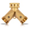 YourCasa Water Distributor Y Splitter 3/4 Inch Brass - Water