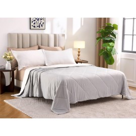 Stylinen Cooling Blanket Twin Size 60x90 - Q-Max 0.47 Cool Rating - Lightweight Summer Blanket with Nano Technology for Temperature Regulation, Improved Sleep (Twin, Glacier Gray)