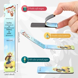 Twelve Apostles Theme Magnetic Bible Verses Bookmarks with Full Scripture, Christian Gifts for Favors Kid, Boy, Girl. from Teachers, Men, Women Encouragement(12 pcs)