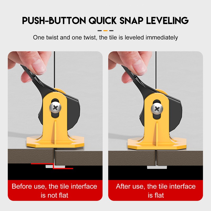 50pcs Plastic Clips Floor Wall Tiling Spacers Strap Tile Flat