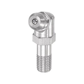 uxcell Metric Nickel Plated Brass Straight Grease Fitting M6 x 0.75mm Thread Hydraulic Lengthened Grease Fitting Accessories