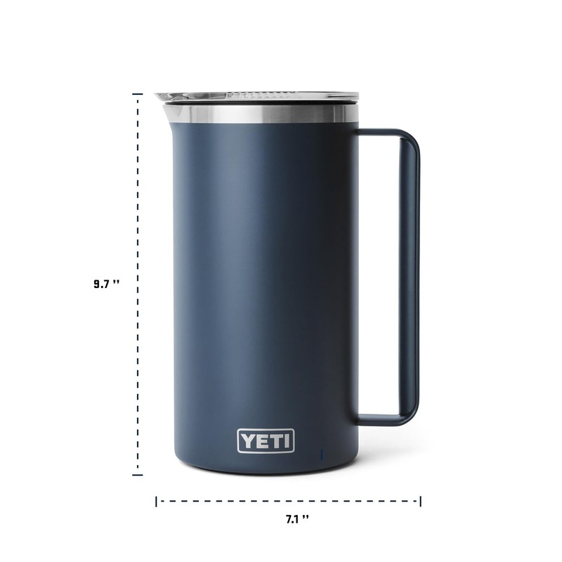 YETI Rambler 64 oz Pitcher, Vacuum Insulated, Stainless Steel with