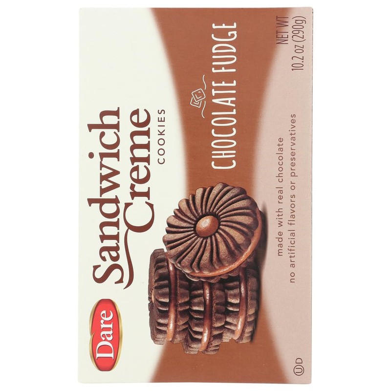 Dare Chocolate Fudge Creme Cookies, 10.2 OZ (Pack of 4)