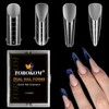 TOROKOM Dual Nail Forms for Poly Extension Gel, 4 Shapes