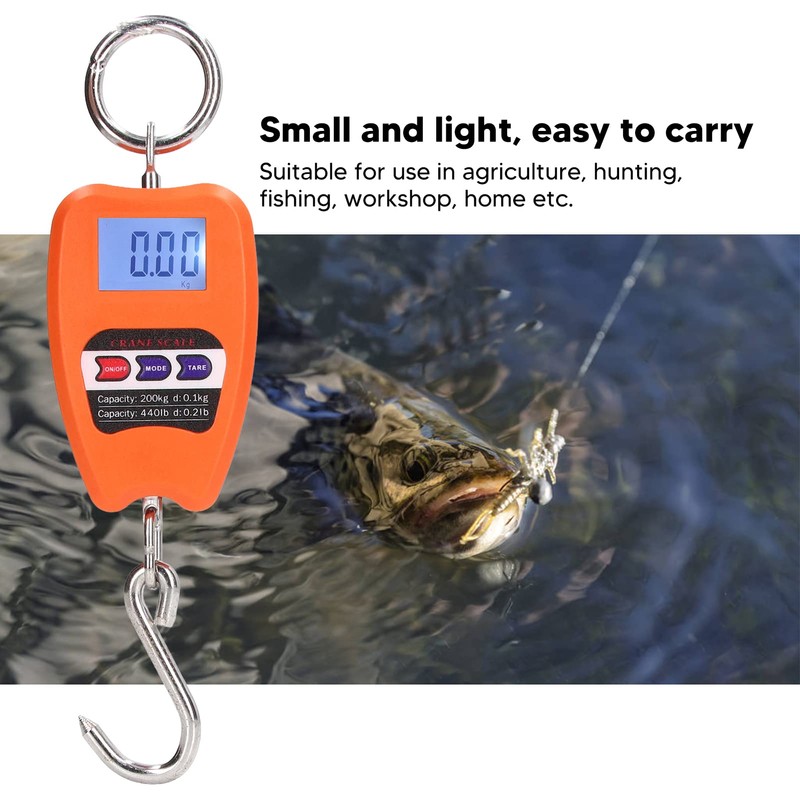 Portable Digital Hanging Scale, Precise 200 kg Load Capacity, Multifunctional