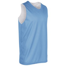 CHAMPRO Unisex-Youth Zone Reversible Basketball Jersey, Light Blue, White, Medium