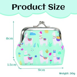 ARYIMYDP 2 Stück Brustbeutel Kinder für Junge und Mädchen, Geldbeutel Portmonee Kinder, Niedliche Mini-Schnallen-Münzgeldbörsen, Süßes Cartoon-Münztäschchen(Alpaka)