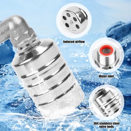 Automatic Float Valve, Floating Valve 1/2 Inch or 3/4 Inch Automatic Water Level Control Adjustable 304 Stainless Steel for Water Tanks, Fish Ponds, Pools, Livestock Troughs, Distillers
