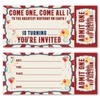 MQCLYSG Carnival Invitations 20 Pack All Circus Carnival Ticket Invitations