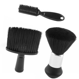 Set of 3 Hair Cutting Brushes, Neck Brush, Brush Set for Dust Removal, Hairdressing Brushes for Hair Cleaning and Dust Removal in Hairdressing Salon