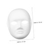ORFOFE 10pcs White Mask Unpainted Facial Mask Masquerade Party Props