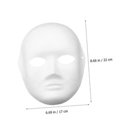 ORFOFE 10pcs White Mask Unpainted Facial Mask Masquerade Party Props Paper Mask for Cosplay Props Blank Mask