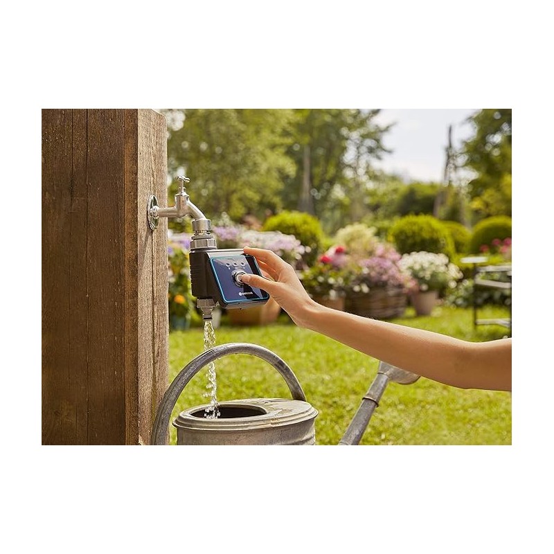 Gardena Bluetooth Smart Water Control Timer, Black, Digital Faucet Irrigation