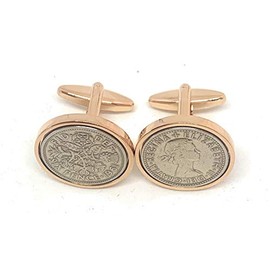 Premium 1961 Original Lucky Sixpence 6d birthday/Anniversary Cufflinks ideal for a 64th birthday RG