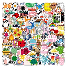 Pack of 100 Luggage Stickers, Stickers for Photo Album, Stickers for Scrapbooking, Waterproof Vinyl Stickers, Stickers for Laptops, Cups and Skateboards, DIY Stickers