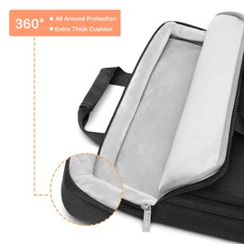 MOSISO 360 Protective Laptop Sleeve Shoulder Bag Compatible with MacBook Pro 16 inch 2021 M1 Pro/Max A2485/2019-2020 A2141, 15-15.6 inch Notebook with 2 Same Front Organizer Pockets&Trolley Belt,Black