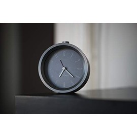 Philippi Tempus Alarm Clock Aluminium, 5 x 9.4 x 9.4 cm, gray