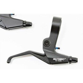 MicrOHERO RA-320DG RA-320DG 2.5 Finger Compact Design, High Rigidity, Lightweight 6.3 oz (180 g), Aluminum Alloy, V-Brake, Disc Brakes, Bicycle Brake Lever, For Mamachari! (Black)