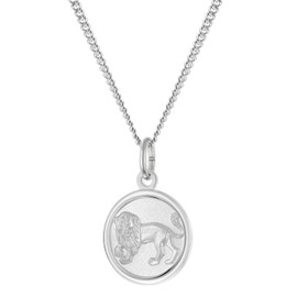 trendor 28606-08 Children's Necklace Zodiac Sign Leo 925 Silver Timeless Jewellery for Kids, Magical Gift Idea, 45 cm, Sterling Silver, No Gemstone