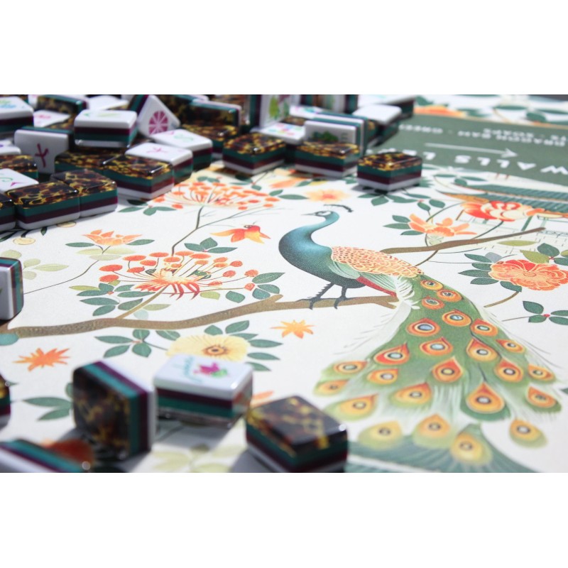 Engraved 4-Layer American Mahjong Set, Boutique 160-Tile Leopard Luxe &