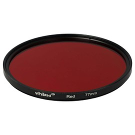 vhbw Universal Colour Filter for Camera Lenses with 77 mm Filter Thread Red Filter