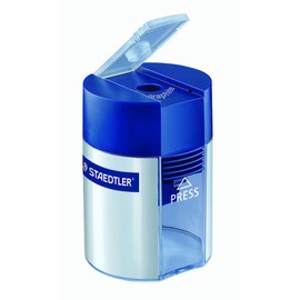 Staedtler Metal Single Hole Sharpener with Tub (511001BK)